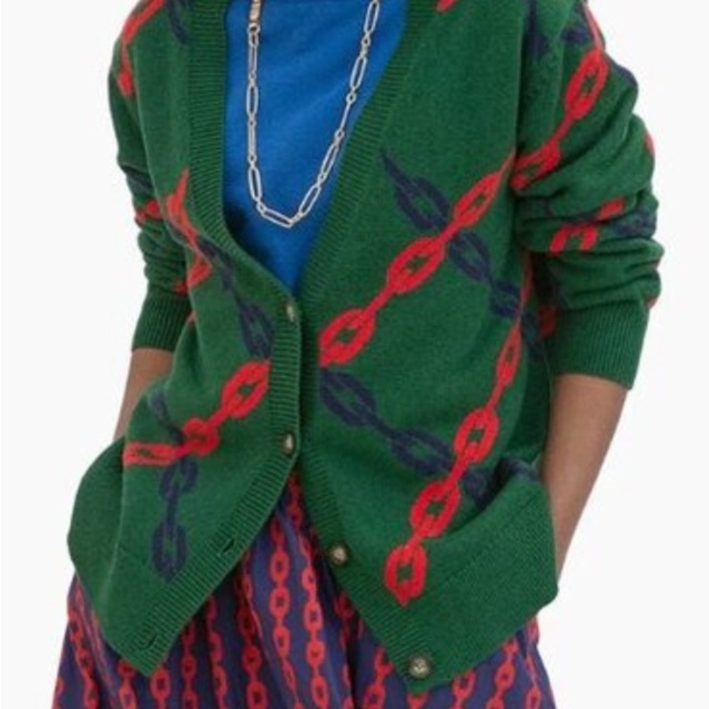 Clare V. Papi Chain Link Cardigan Size L